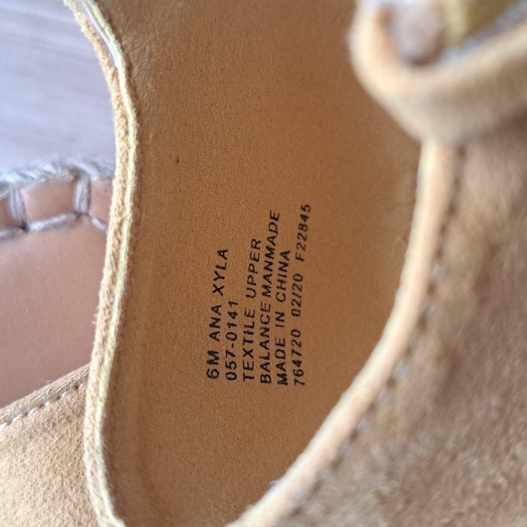 a.n.a Mustard Suede Wedge Sandals - Picture 5 of 9